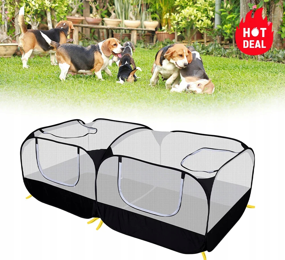 Levně Klec Kotec 175x85x64CM Prodyšná Síťovina Pro Psa Kočku Králíka