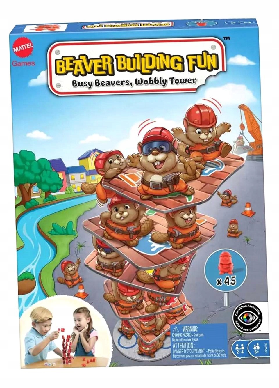 Gra Planszowa Wieża Bobrów Mattel
