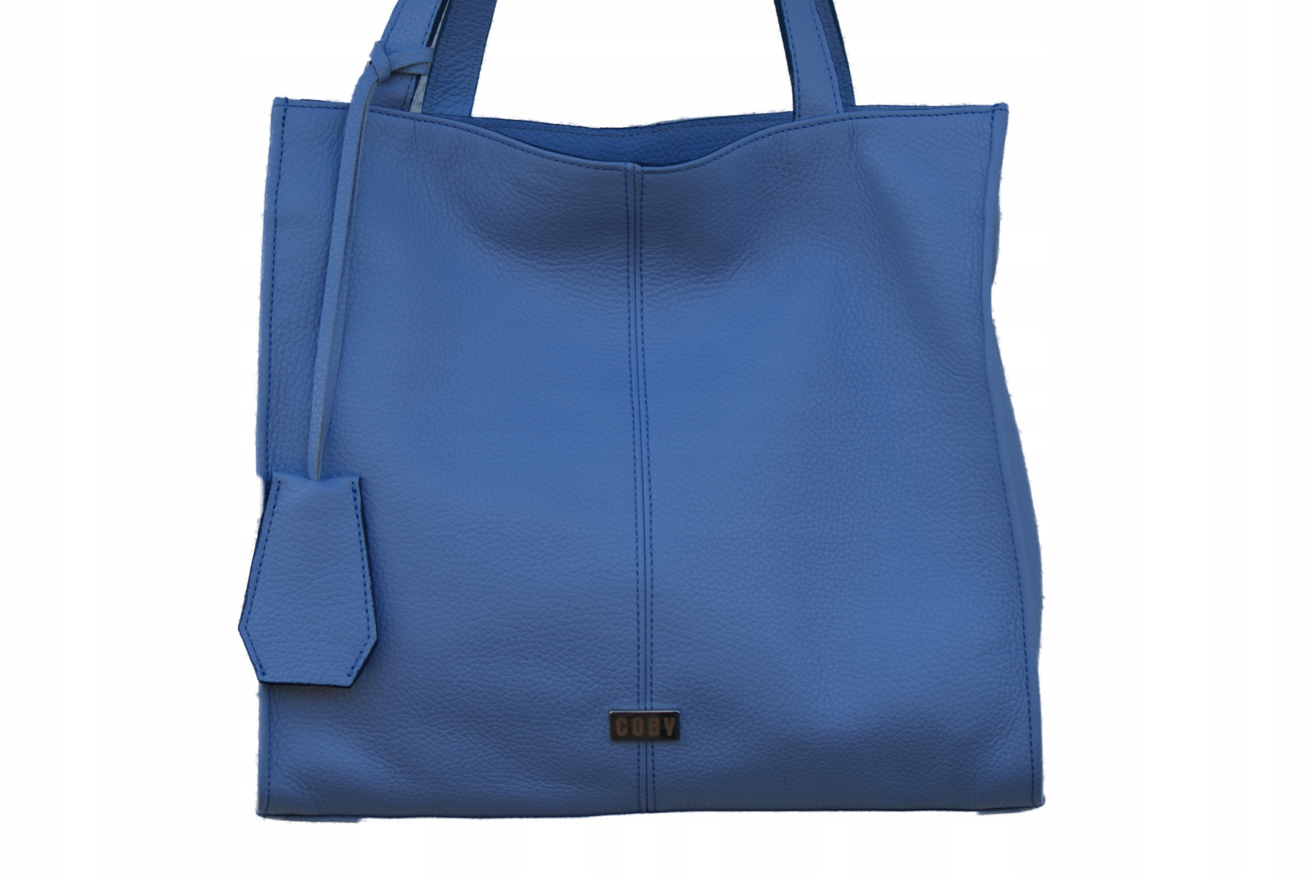 

Niebieska Torebka Shopper Skórzana Na Ramię Damska