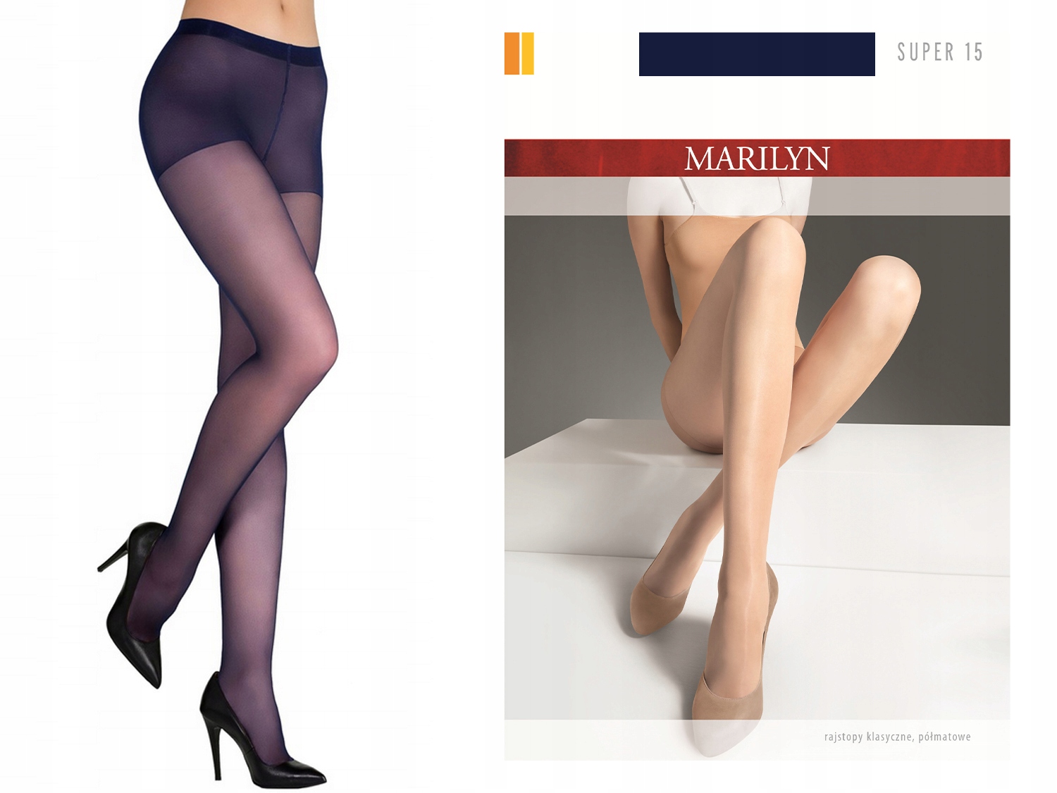 

Półmatowe Rajstopy 15 Marilyn Dark Blue 4-L