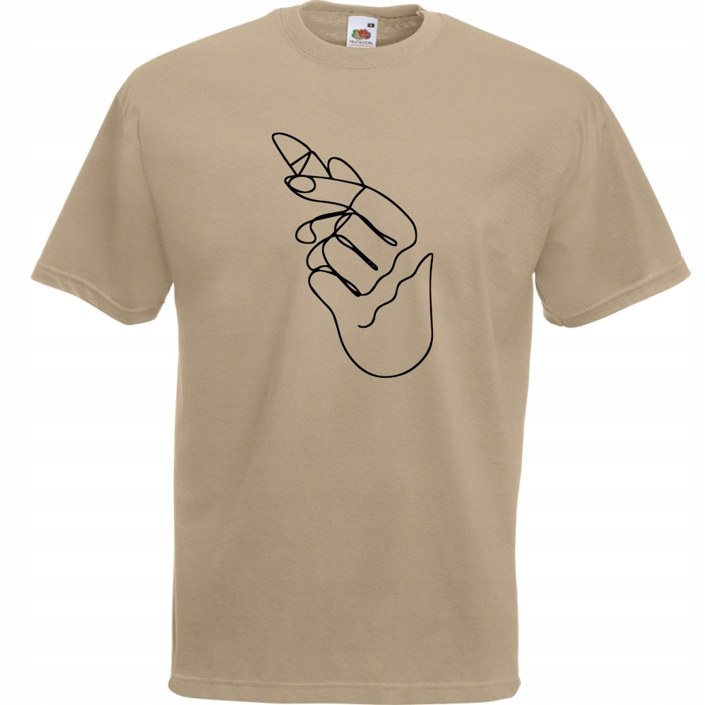 

Koszulka line art ręka dłoń S khaki