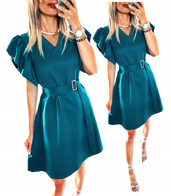 Sukienka Zielona Morska Wesele Chrzciny Na Impreze