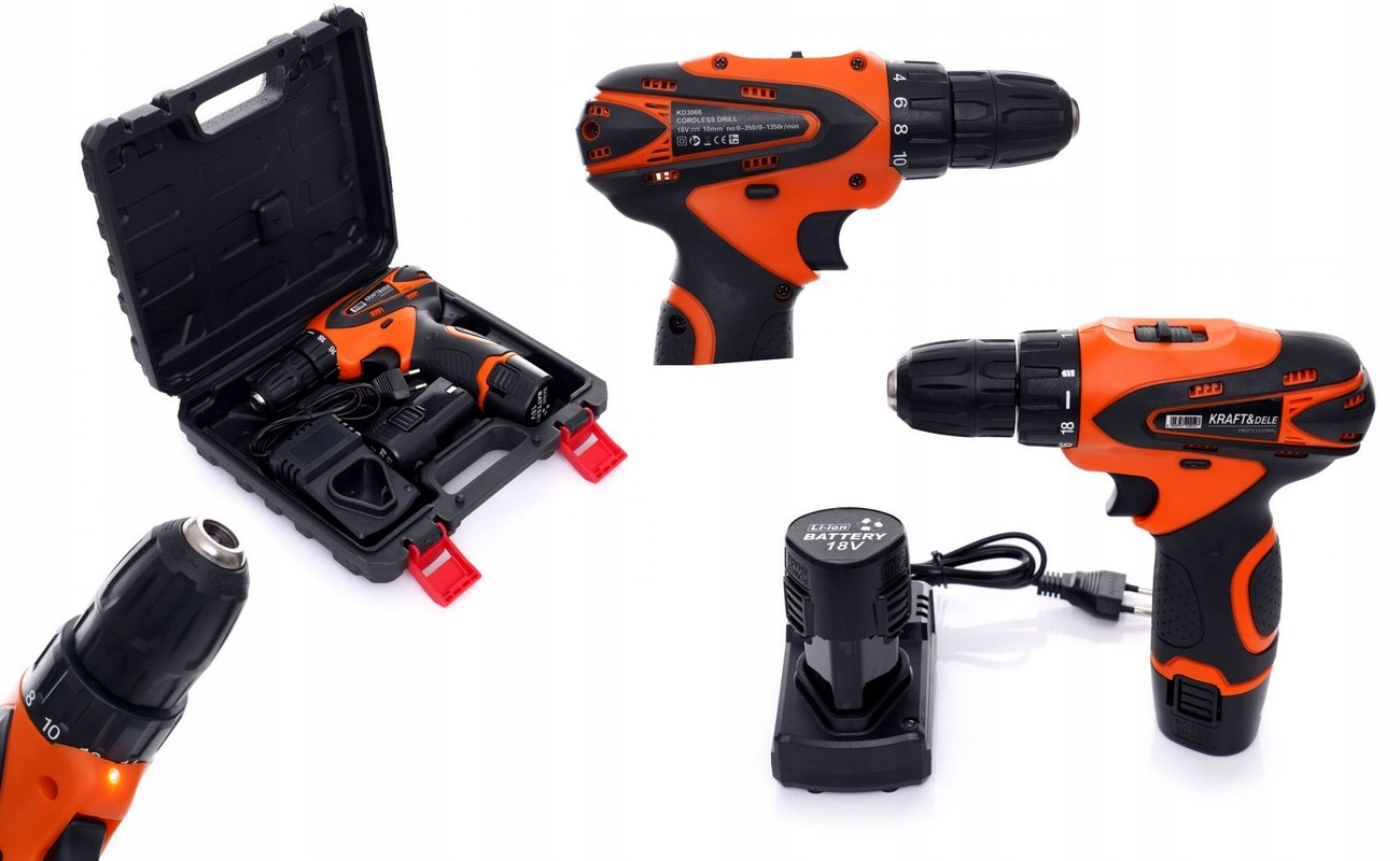 WKRĘTARKA WIERTARKA AKUMULATOROWA 18V 2 x BATERIA