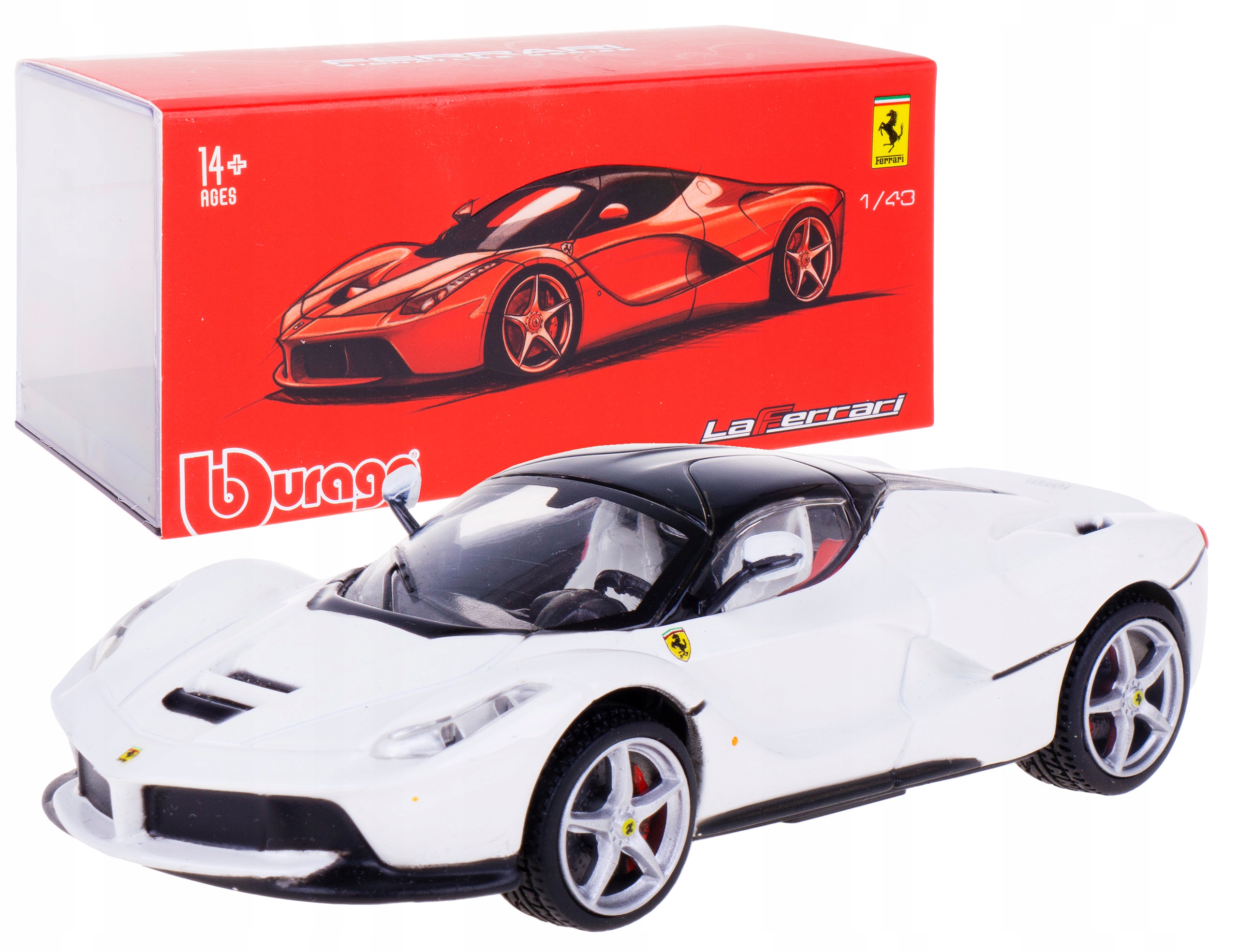 Ferrari Laferrari Model Bburago 1:43 Box Bílá Signature