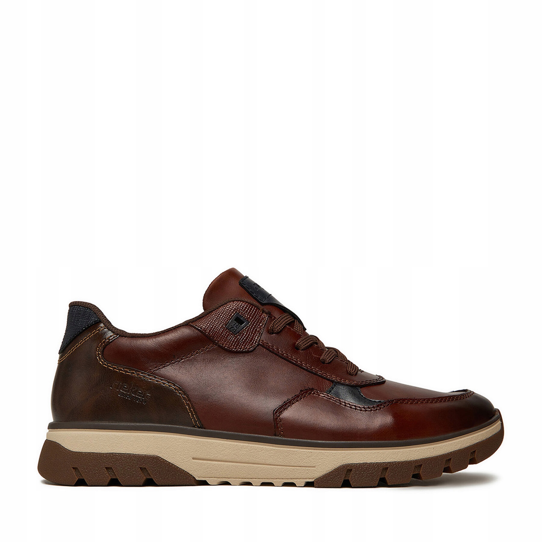 Rieker Pánské Kožené Polobotky Antistress hnědé extra wide B9301-25 vel. 43