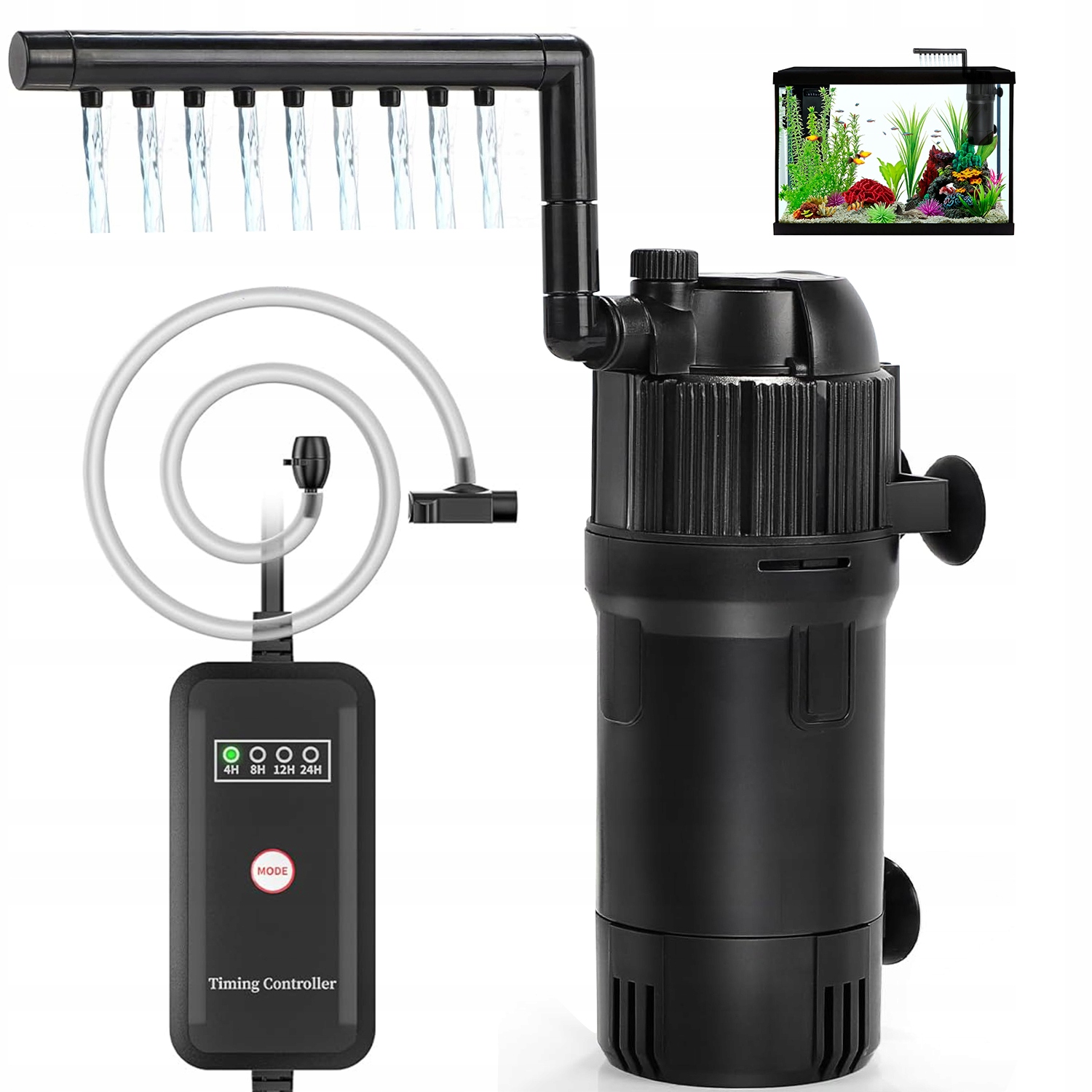 Levně Vnitřní Filtr S Uv Lampou 400 L/h, Čerpadlo Pro Sladkovodní Mořské Akvárium