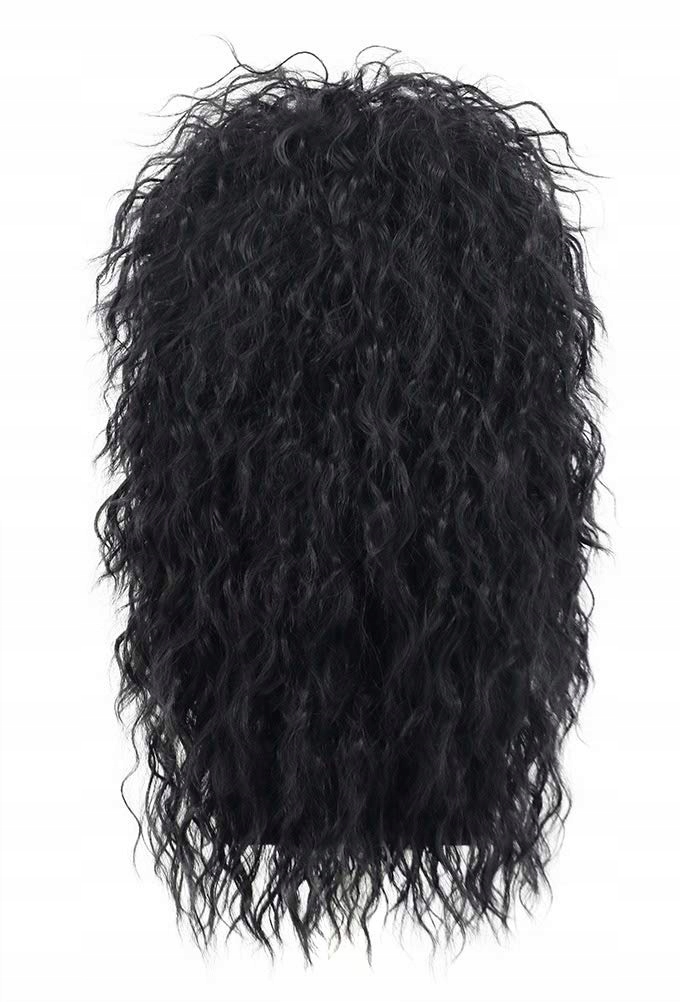 Pánská paruka Vokuhila Černá Mullet Rocker Roky 70 80 Halloween