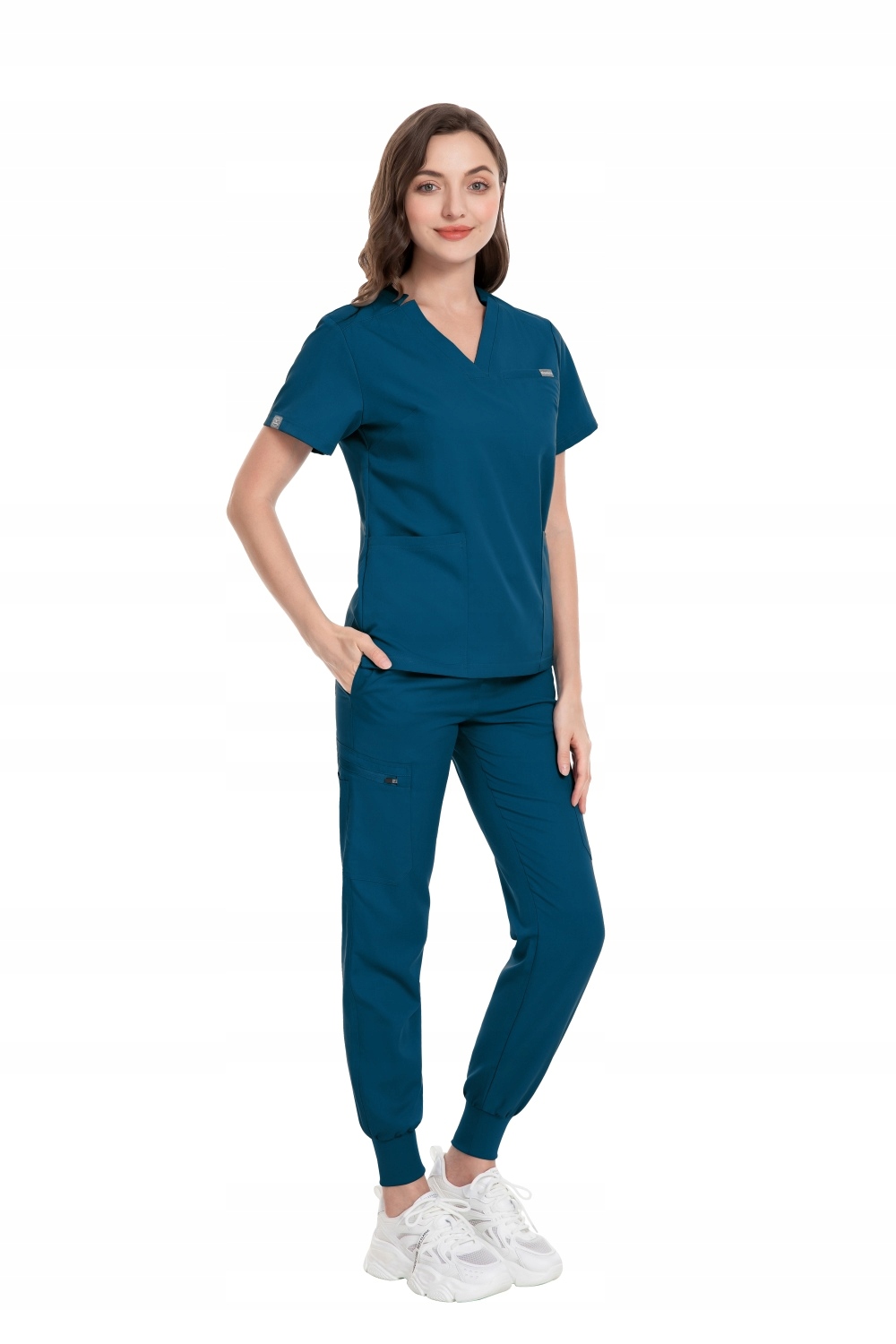 Komplet Medyczny Damski Scrub Uniform Damski Model 42032 Morski Rozmiar Xs