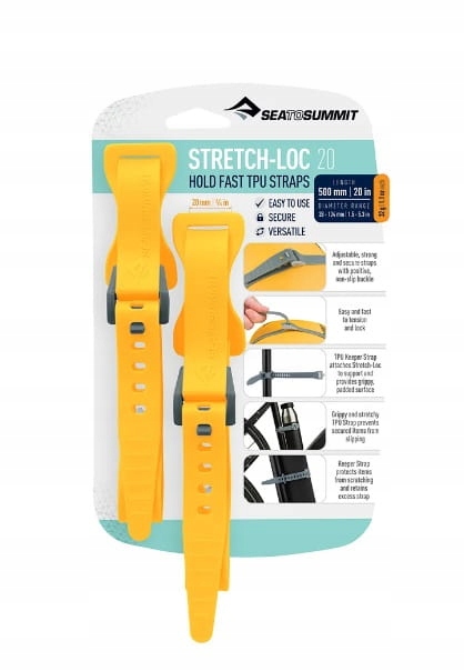 Mocowanie/troki Sea To Summit Stretch-Loc 20x500 yellow