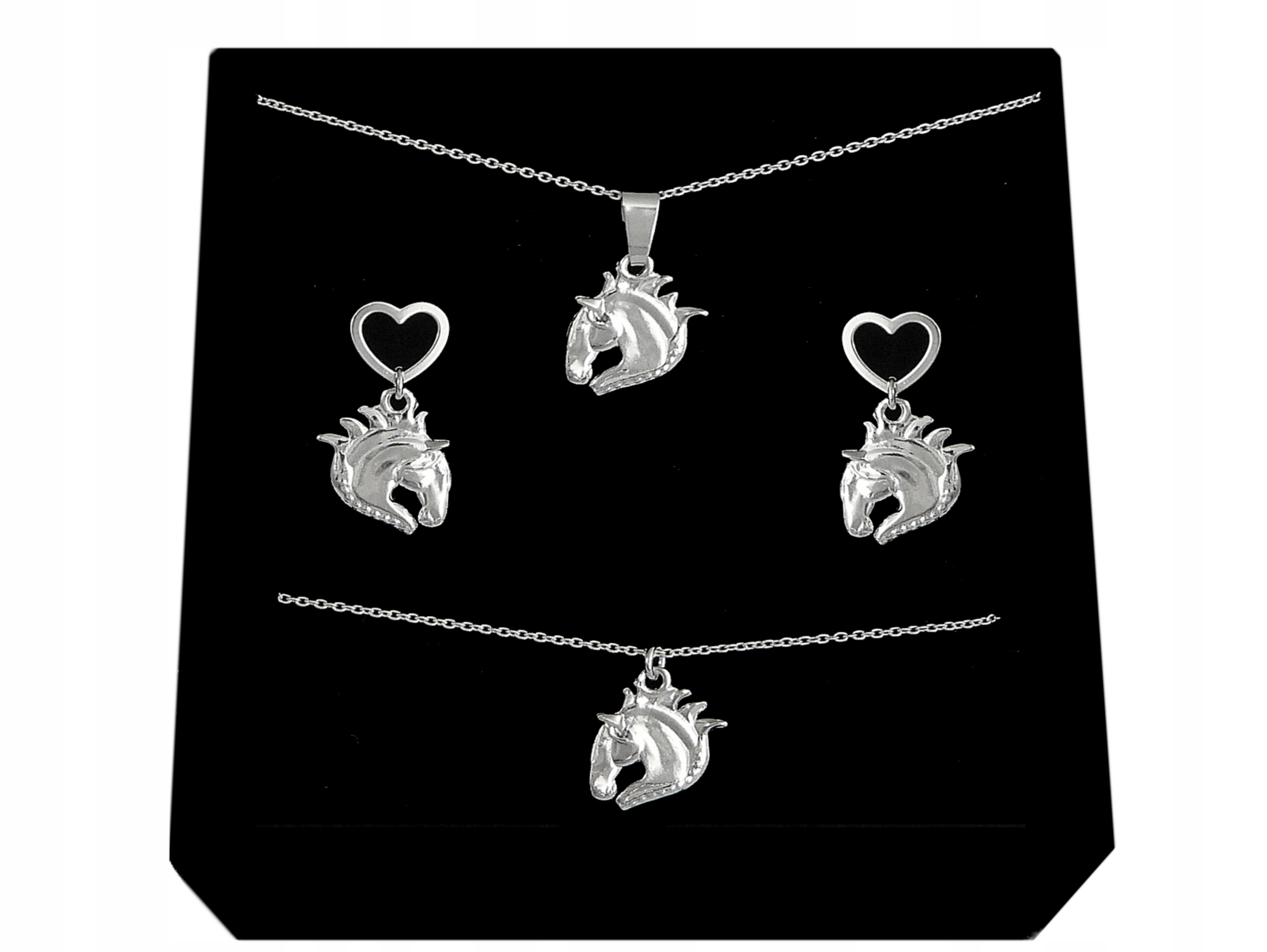 

Komplet Biżuterii Koń Głowa Konia srebro 925