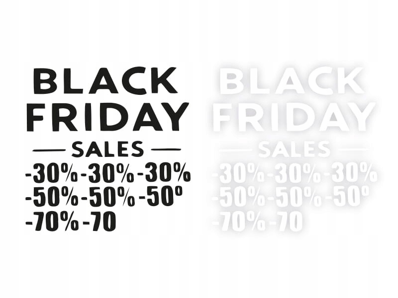 BLACK FRIDAY SALES - Naklejka na samochód na auto KOLOR