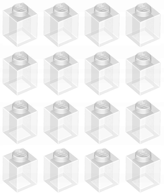 

Lego 3005 Klocek 1x1 trans-clear (9g) 16 szt.