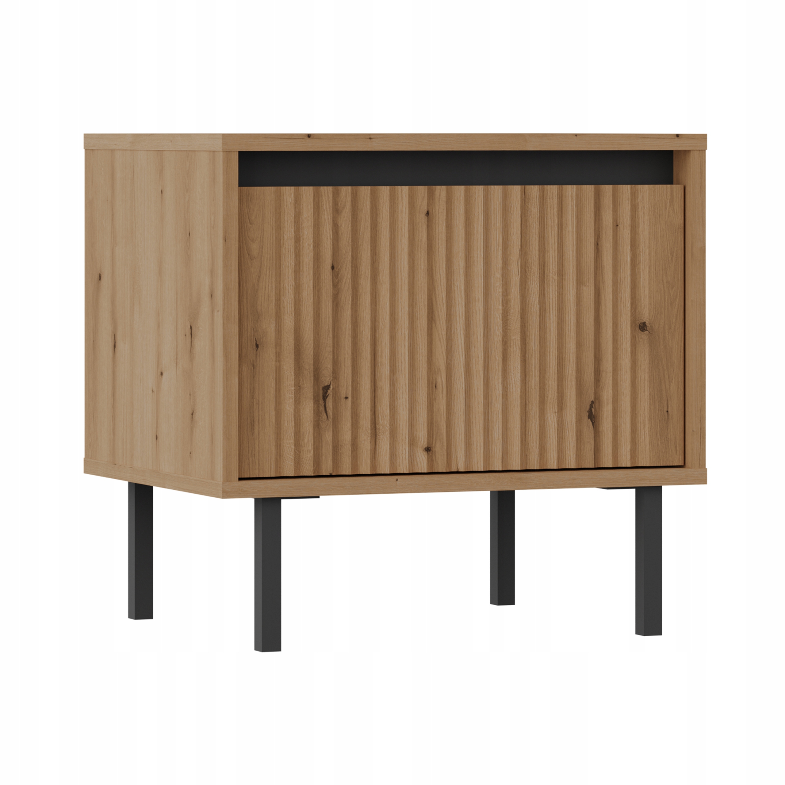 Noční Stolek Ostia 51,8 cm Šuplík Noční stolek do ložnice Dub Evoke