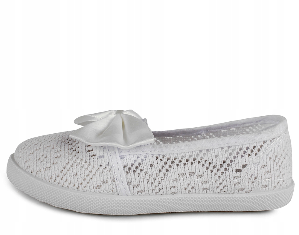 Białe ażurowe KORONKOWE tenisówki kokardka 32 Kod producenta 151-9