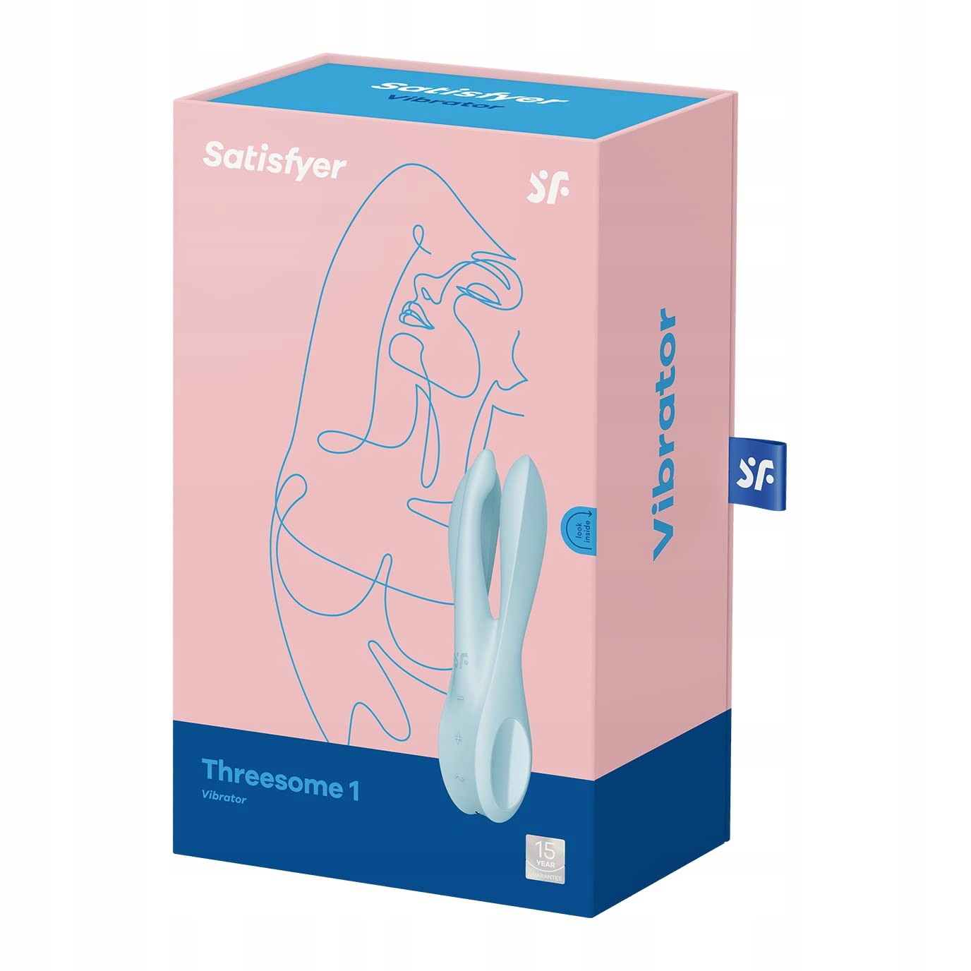 SATISFYER Threesome 1 Wibrator Klitoris Stymulacja Wodoodporny Niebieski — miniatura 4