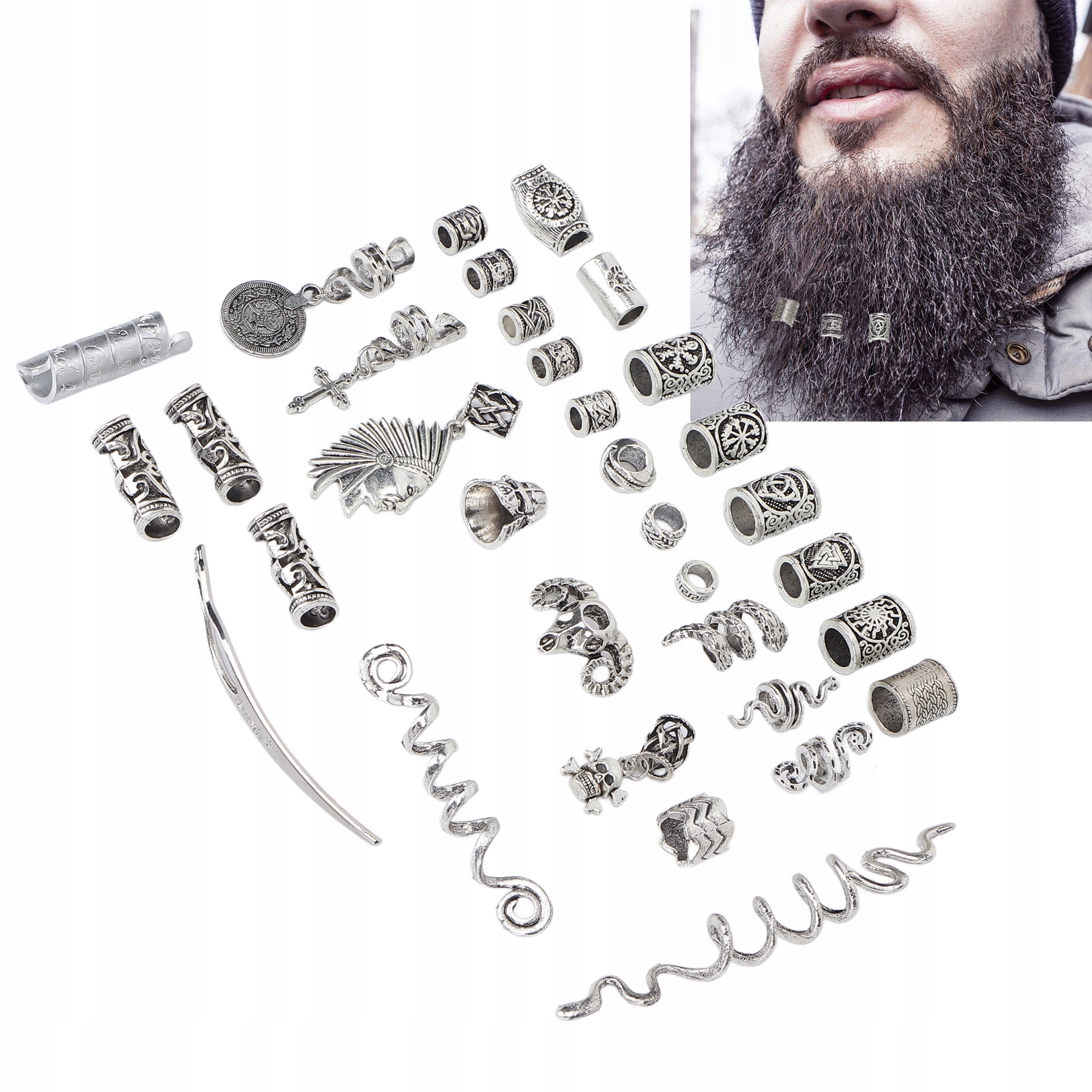 34 Ks Korálky Na Vlasy Vousy Vintage Dredy