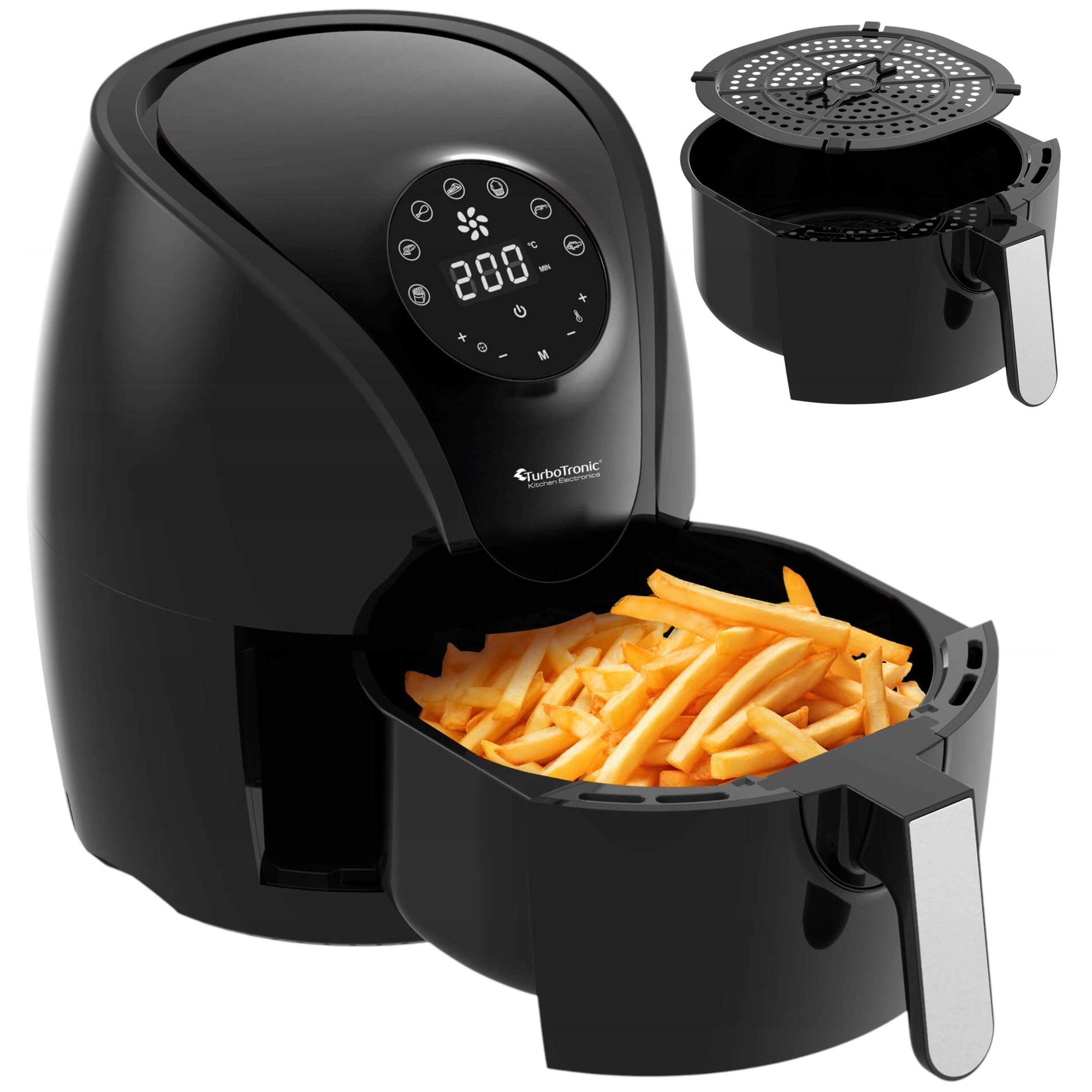 Fritéza Beztuková Fritéza Air Fryer 1400 W 50 °C – 200 °C XL 3,5 L