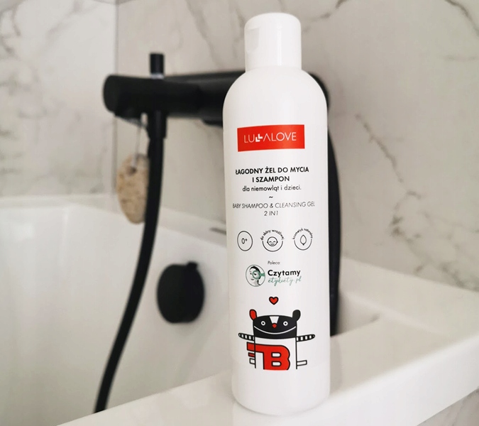 LULLALOVE ŁAGODNY ŻEL SZAMPON DO MYCIA NIEMOWLĄT Opakowanie butelka