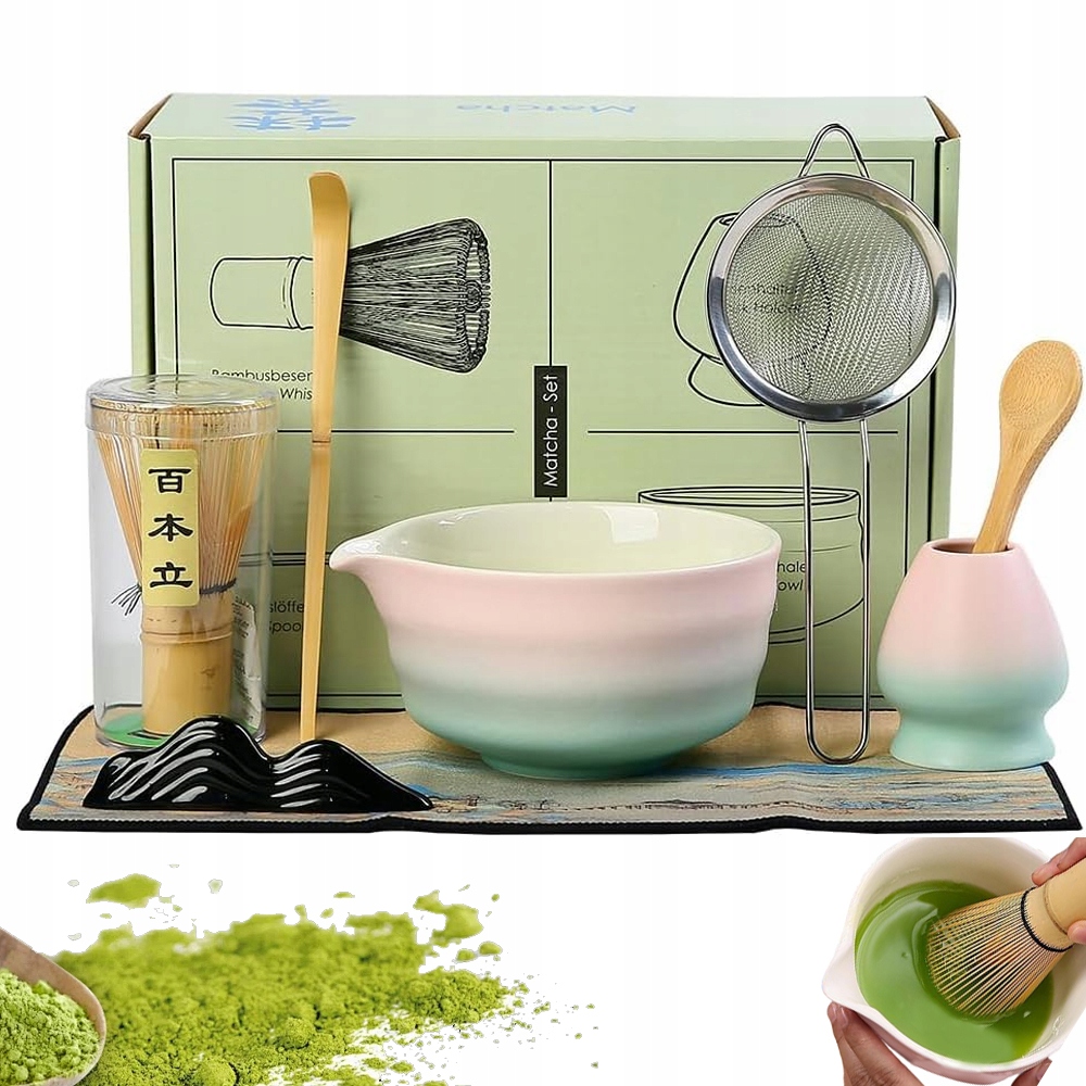 Zestaw Narzędzi Do Wyrobu Matchy 8-CZĘŚCIOWY Zestaw Do Do Ceremonii Matcha