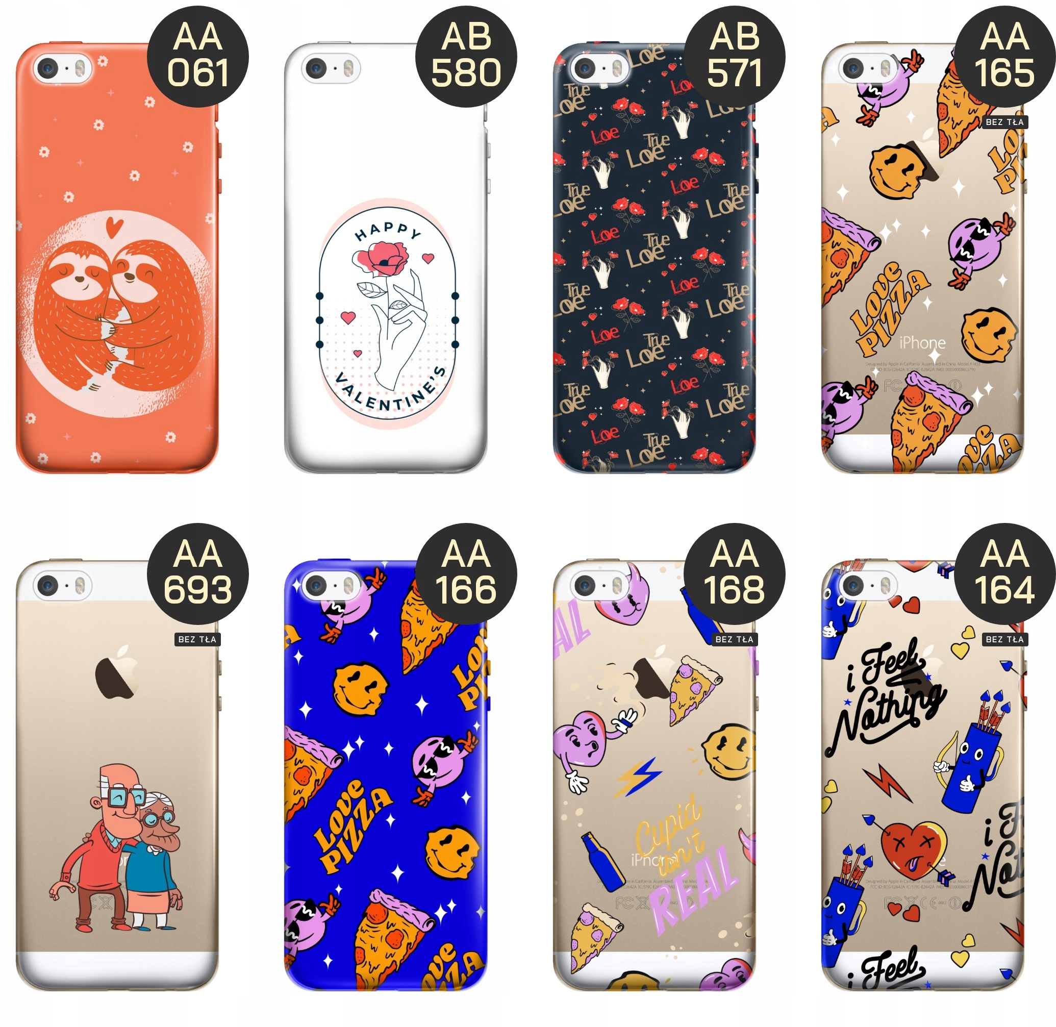 ETUI DO IPHONE 5 / 5S / SE WZORY LOVE MIŁOŚĆ ZAKOCHANIE OBUDOWA POKROWIEC Typ plecki
