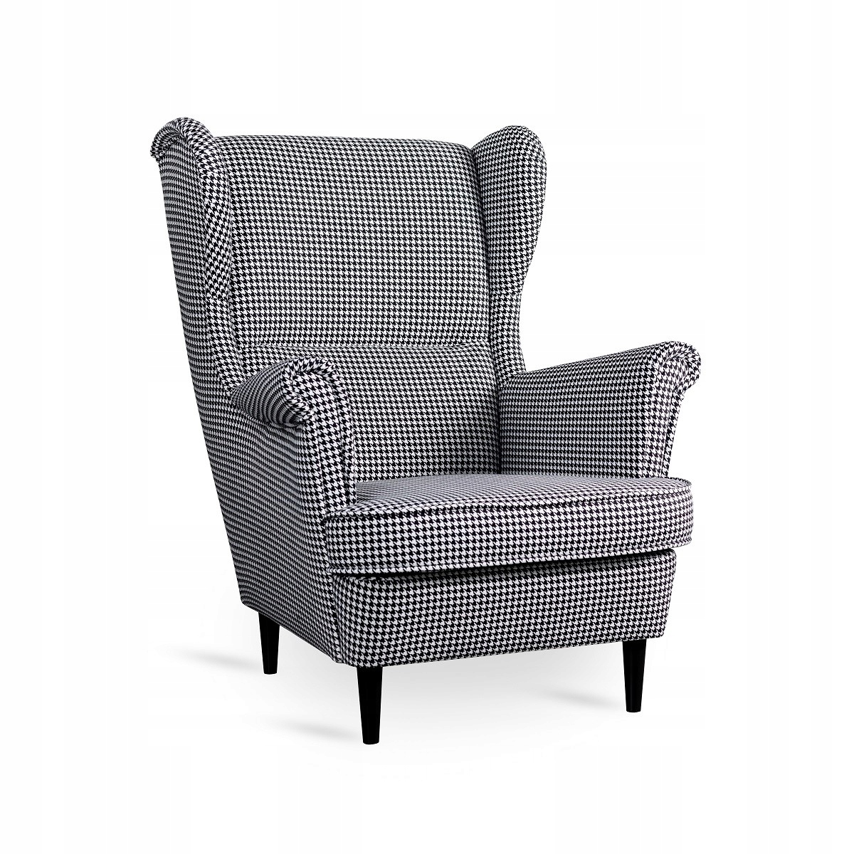 SKANDYNAWSKI FOTEL USZAK PEPITKA ALBION SALON