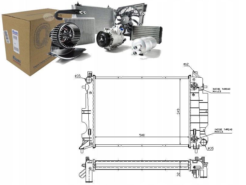 NISSENS CHŁODNICA SILNIKA NIS, 64036A