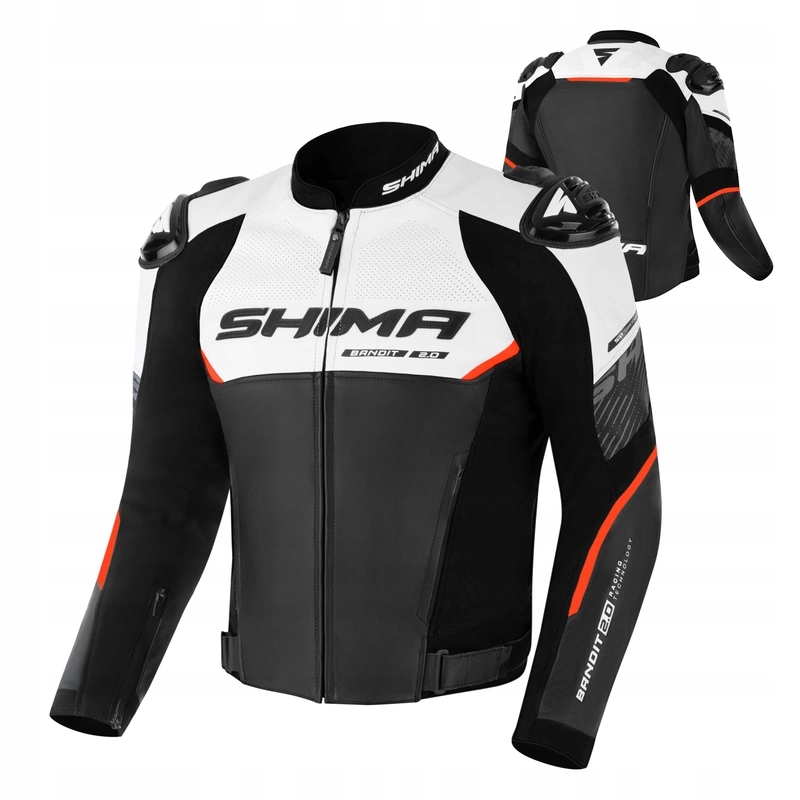 Kožená motocyklová bunda Shima Bandit 2.0 Red pánska športová Darčeky