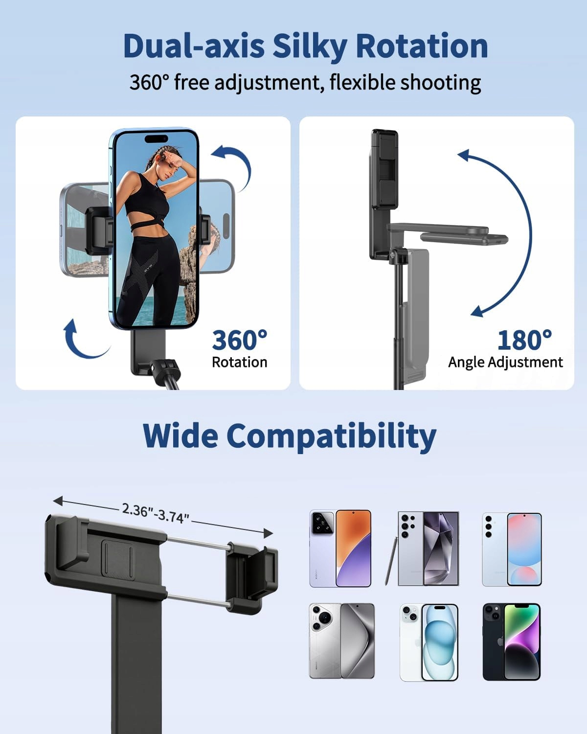 Ultramini kijek do selfie do iPhone'a, wysuwany