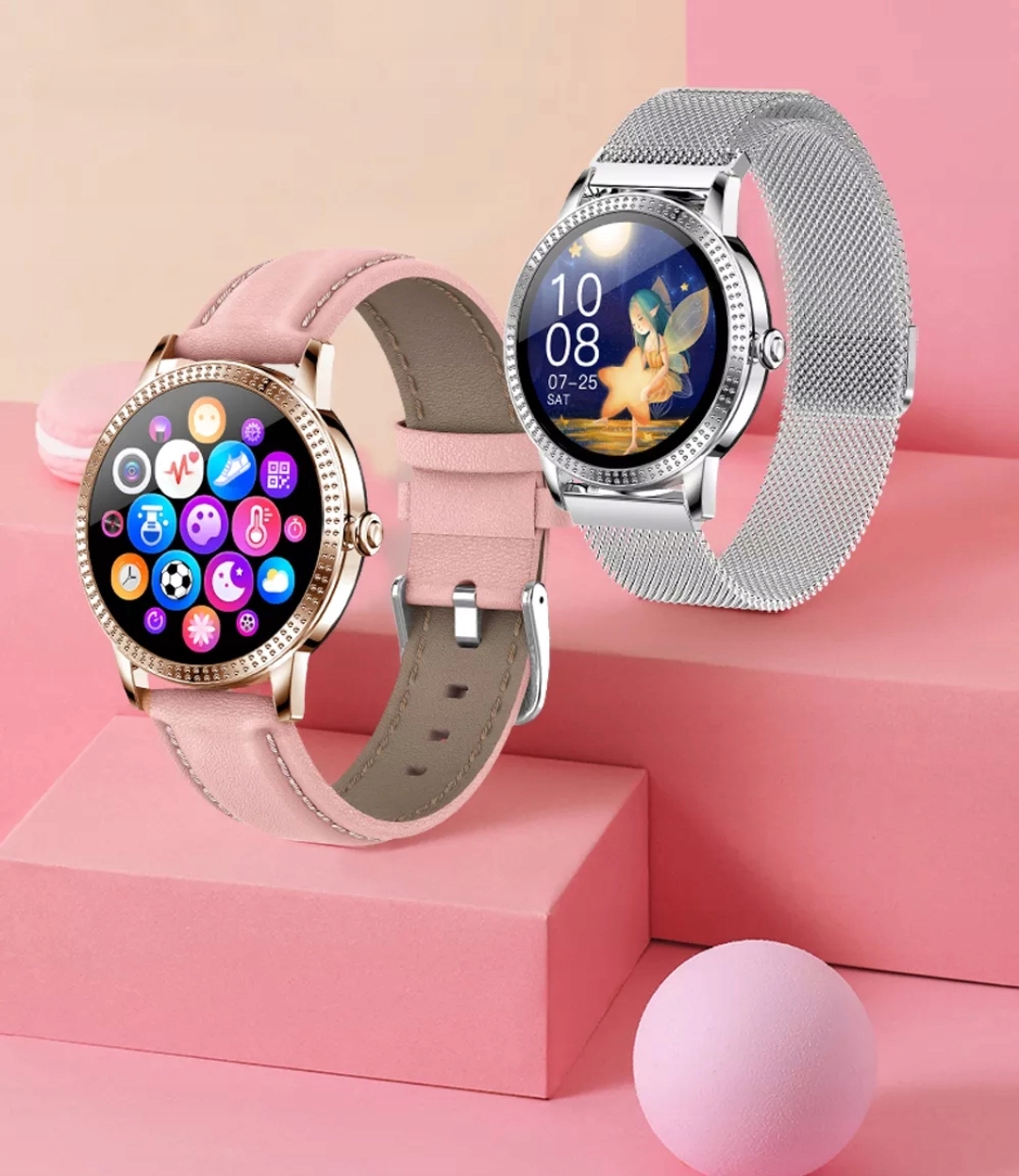 SMARTWATCH DAMSKI ZEGAREK ROZMOWY CIŚNIENIE SPORT Transmisja danych brak