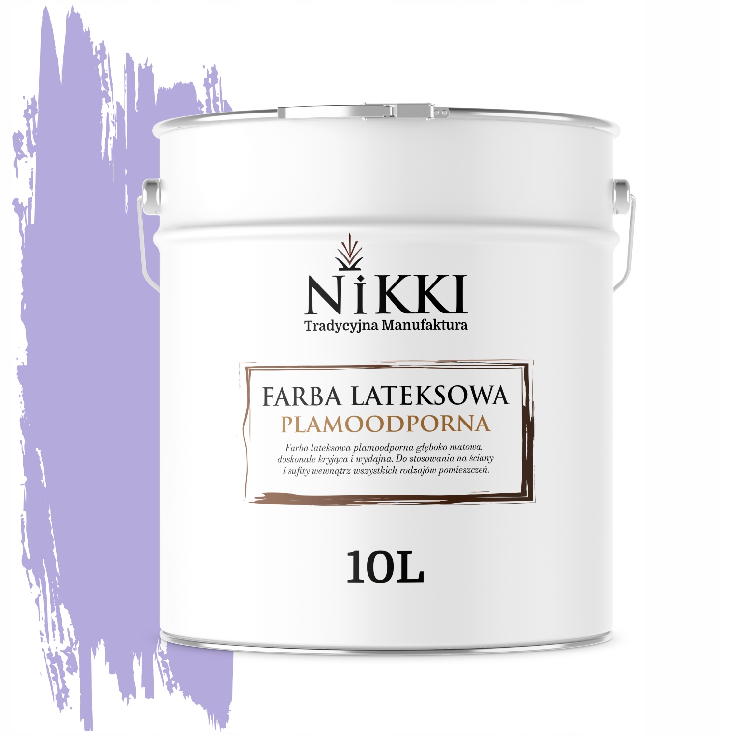 Latexová Farba Odolná Voči Škvrnám, Vresová Farba H2743 10L, Hlboká Matná Farba Na Steny