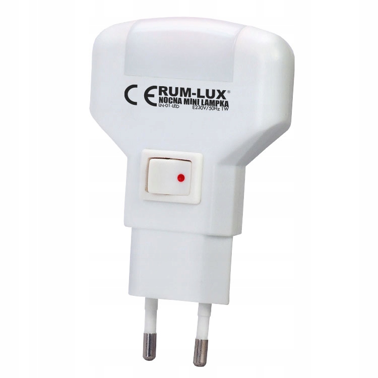 LAMPKA NOCNA MINI POZIOMA LED BIAŁA DO GNIAZDKA