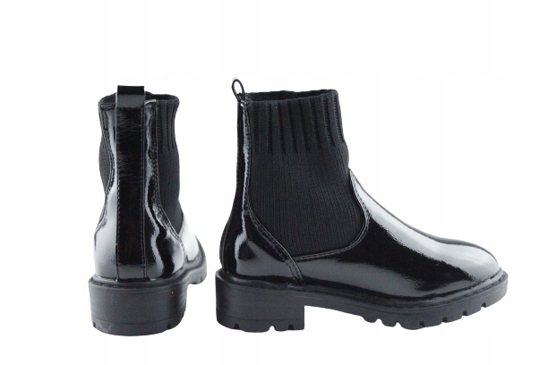 588216 BOTKI Z LAKIEROWANEJ EKOSKÓRY R.28 Marka Inna marka