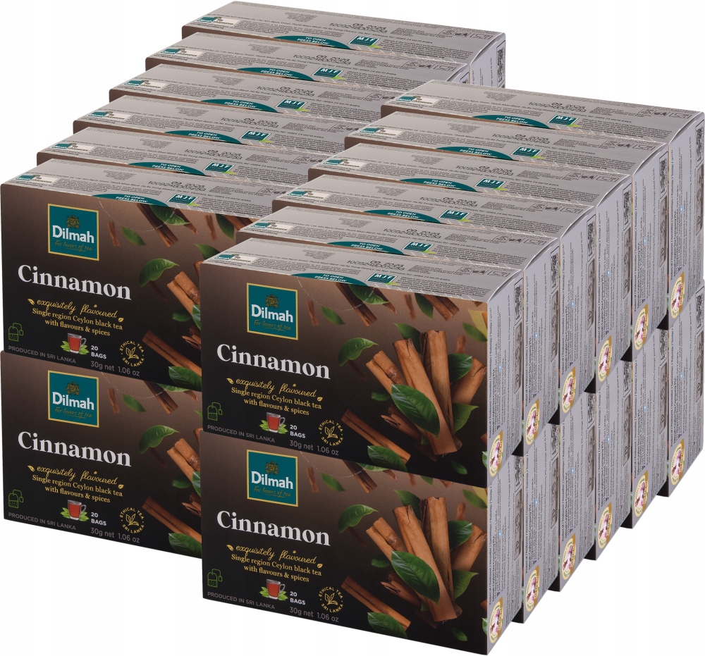 Herbata czarna Dilmah Cinnamon Cynamon 20 torebek x24