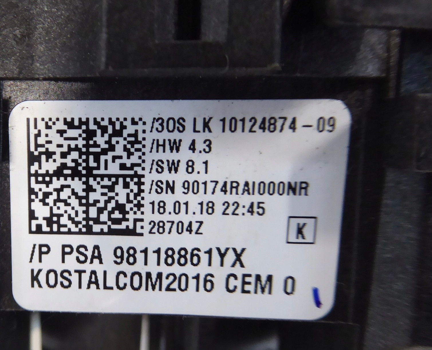 KOMBAJN switch OPEL GRANDLAND X