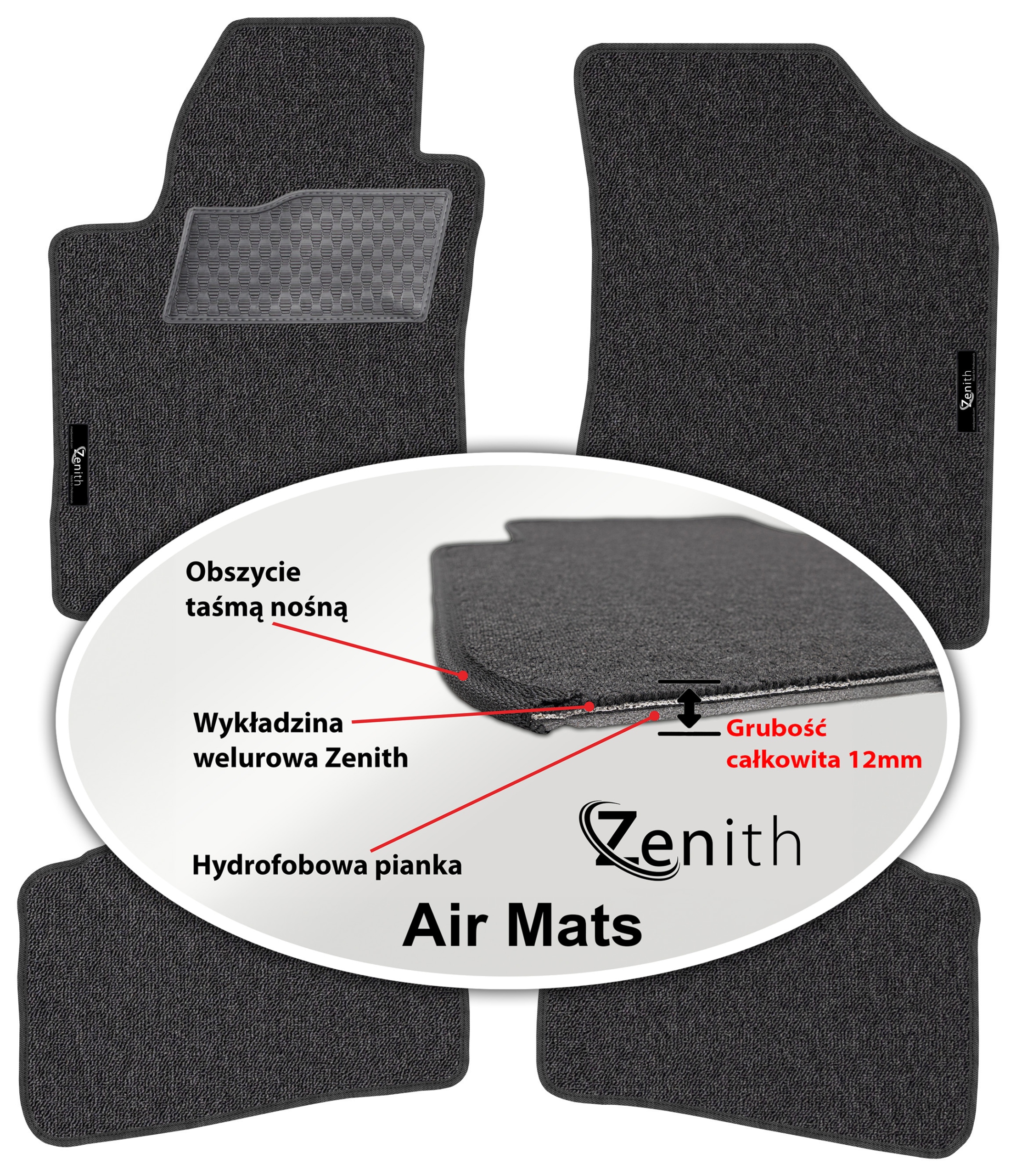 Hyundai i30 I Hb 2007-2012 Velúrové koberčeky do auta Zenith Air Mats