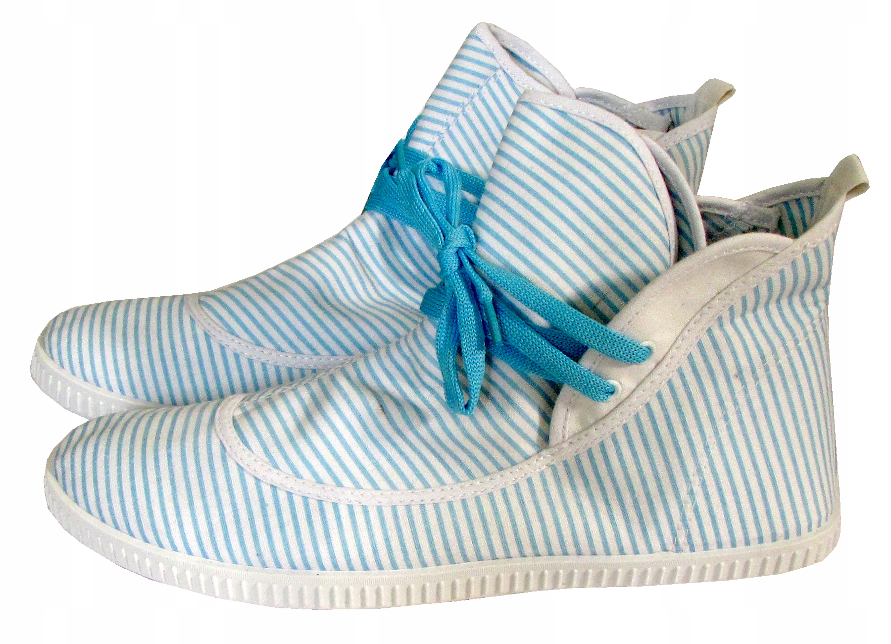 BUTY MĘSKIE TRAMPKI WYSOKIE TENISÓWKI MŁODZIEŻOWE SPORTOWE PASKI NIEBIES 42