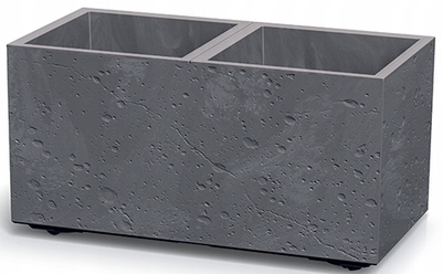 Kwietnik Na Kółkach Podwójny Doniczka Sierra 57,7X28,8X29CM Beton Marengo