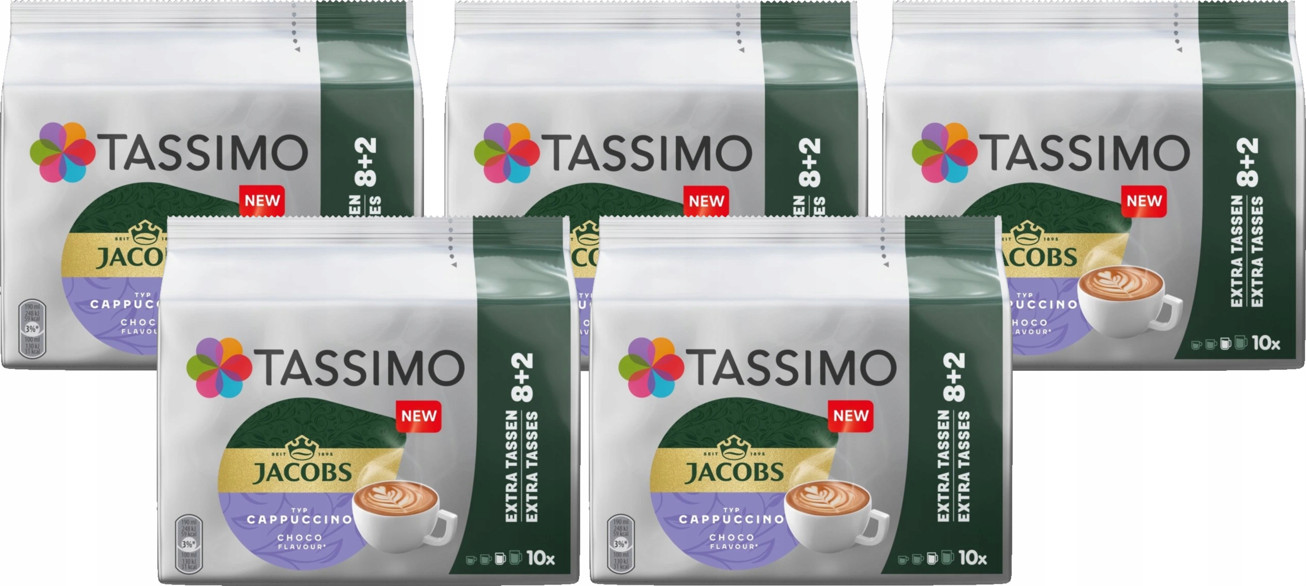 Kapsułki kawa Tassimo Jacobs Cappuccino Choco 5 x 10 kaw