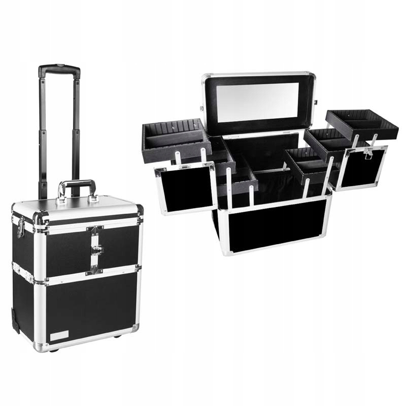 Kufřík na kosmetiku Uv lampa laky Velký na kolečkách Kufr