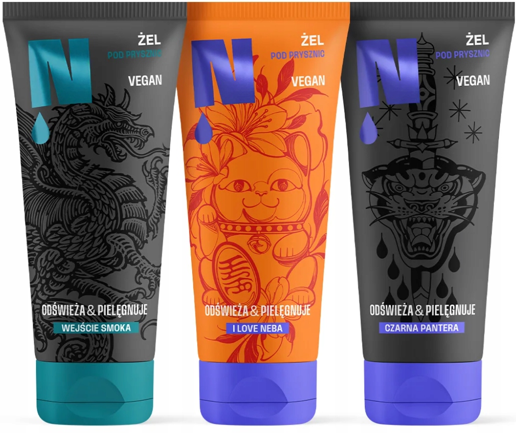 Set Sprchový gel Vstup draka Černá Pantera I Love Neba 200 ml