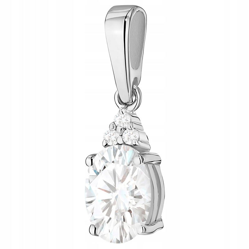 Złota Zawieszka Wisiorek pr 585 z Diamentem Laboratoryjnym 0,70ct Pudełko