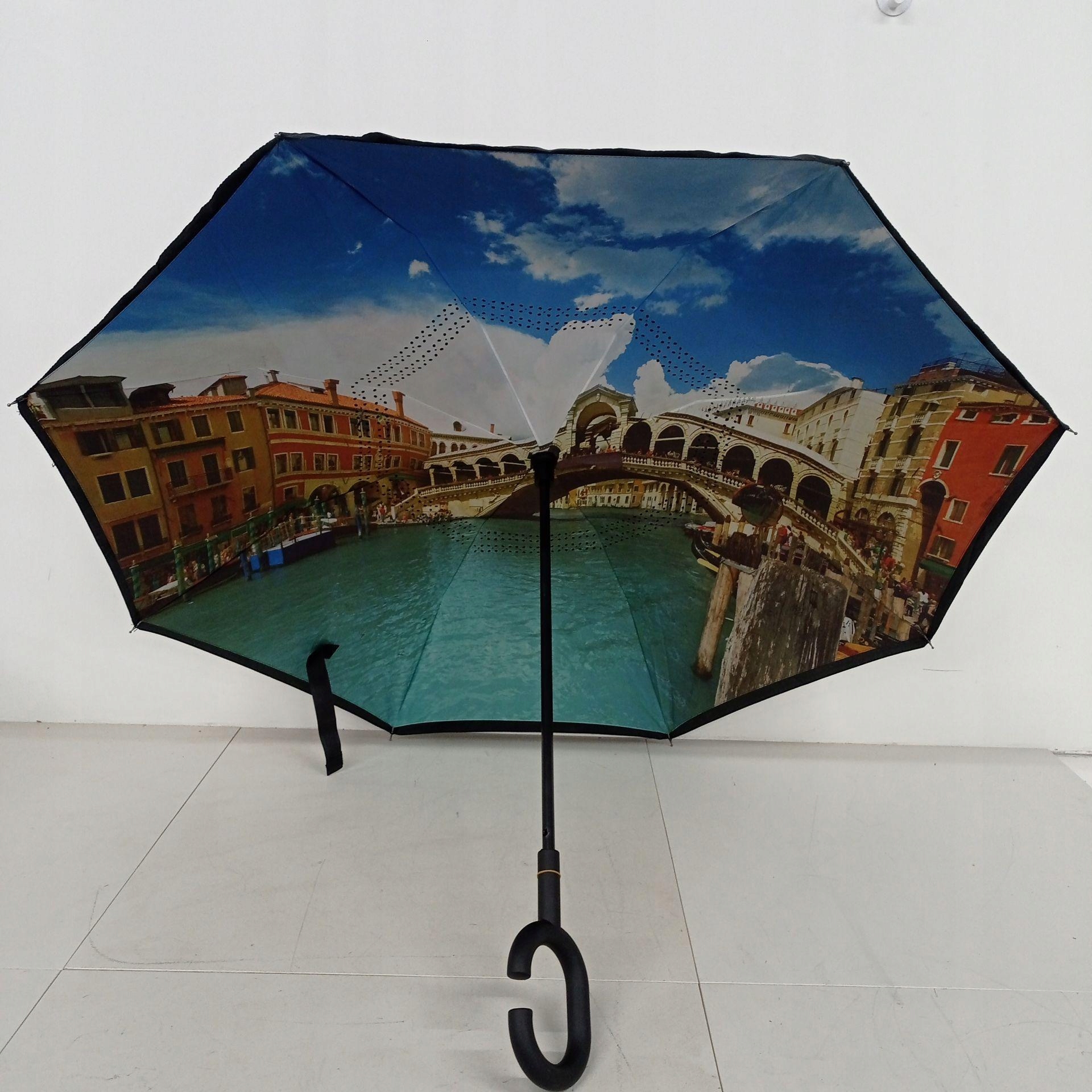 PARASOL ODWRÓCONY WIATROSZCZELNY FLAMINGI 110 CM