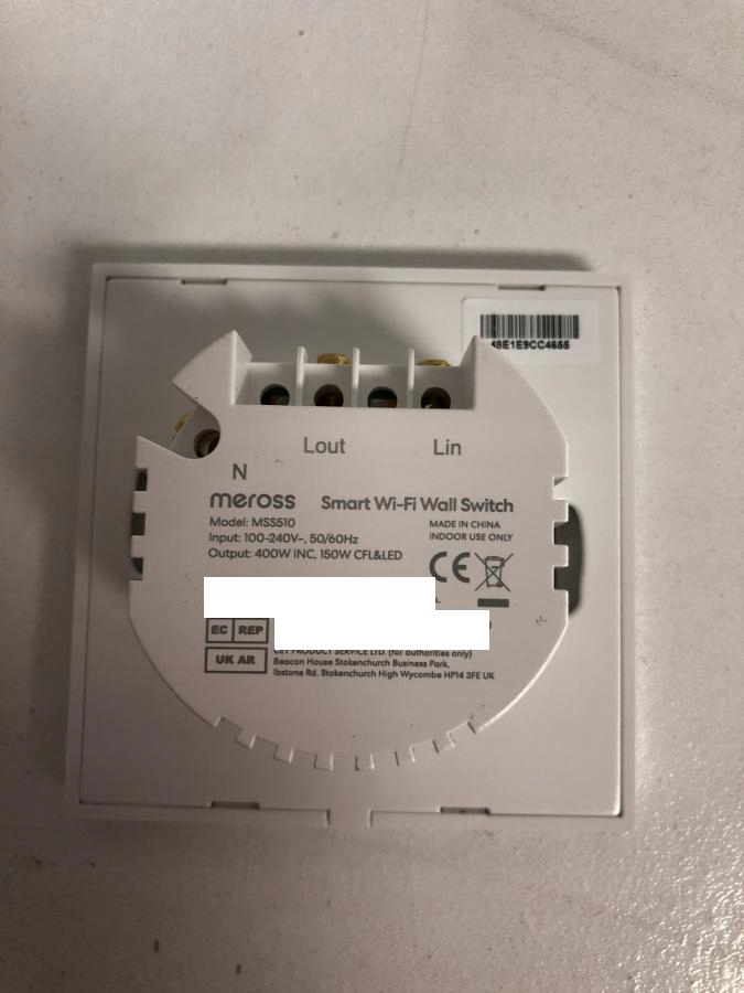 MEROSS WYŁĄCZNIK POJEDYNCZY DOTYKOWY BIAŁY Marka Meross