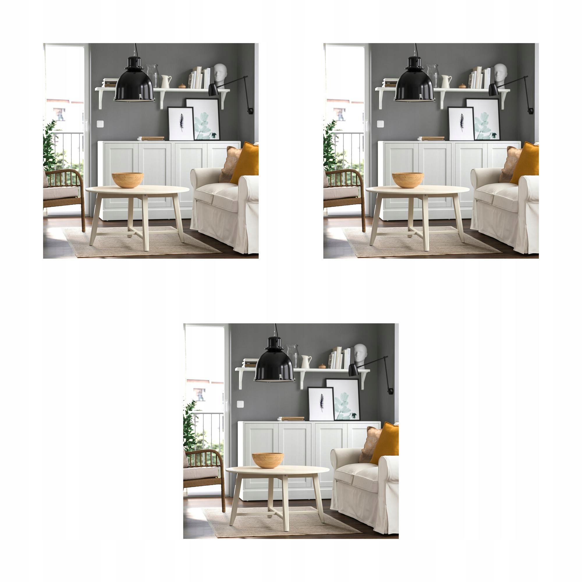 3 ks Koberec tkaný na plocho, přírodní, černý, 120 x 180 cm Starreklinte