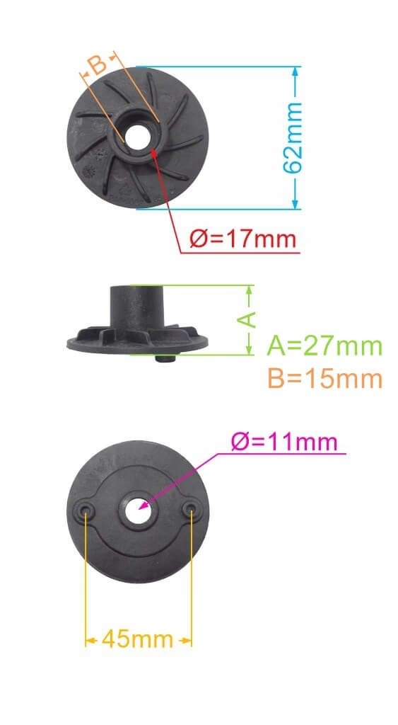 WENTYLATOR STIGA COLLECTOR 35E 39E 322465653/1 Typ wentylator