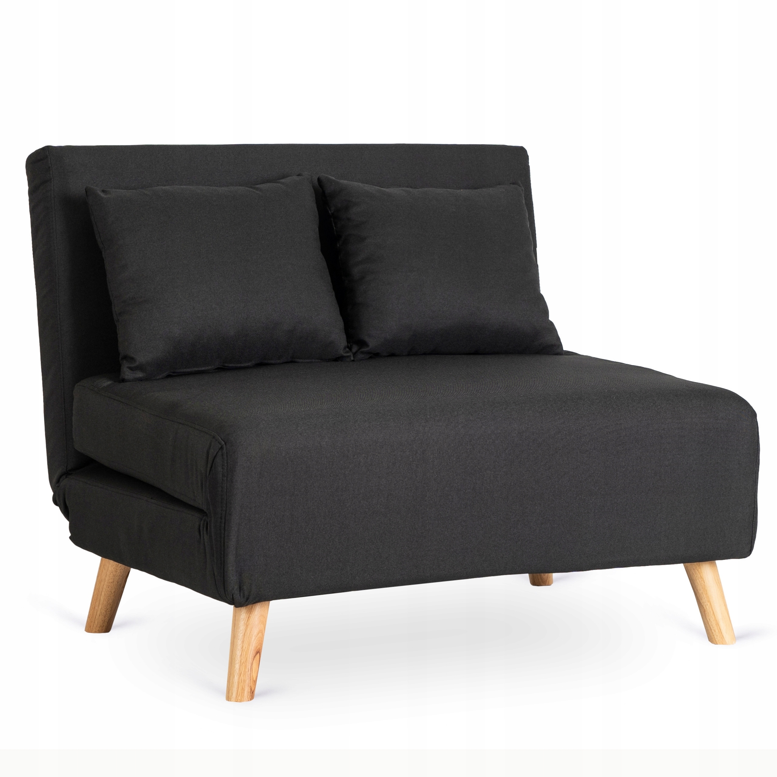 Rozkládací dvoumístné Lehátko Pohodlný Marry 2 Černé lehátko na spaní