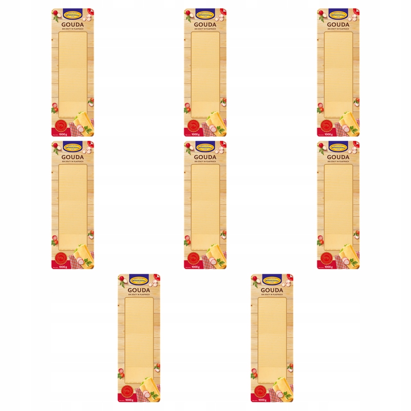 Ser gouda plastry 1 kg Włoszczowa X8