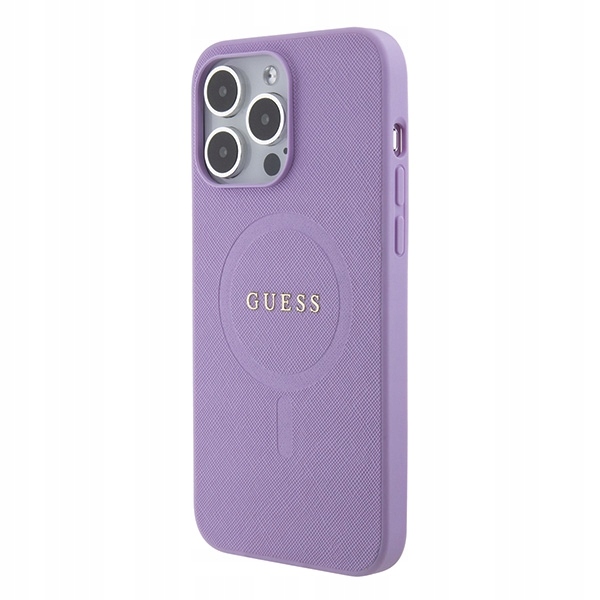 Guess Case Hardcase Do Iphone 15 Pro 6.1 Do Magsafe Saffiano Z Ring Stand