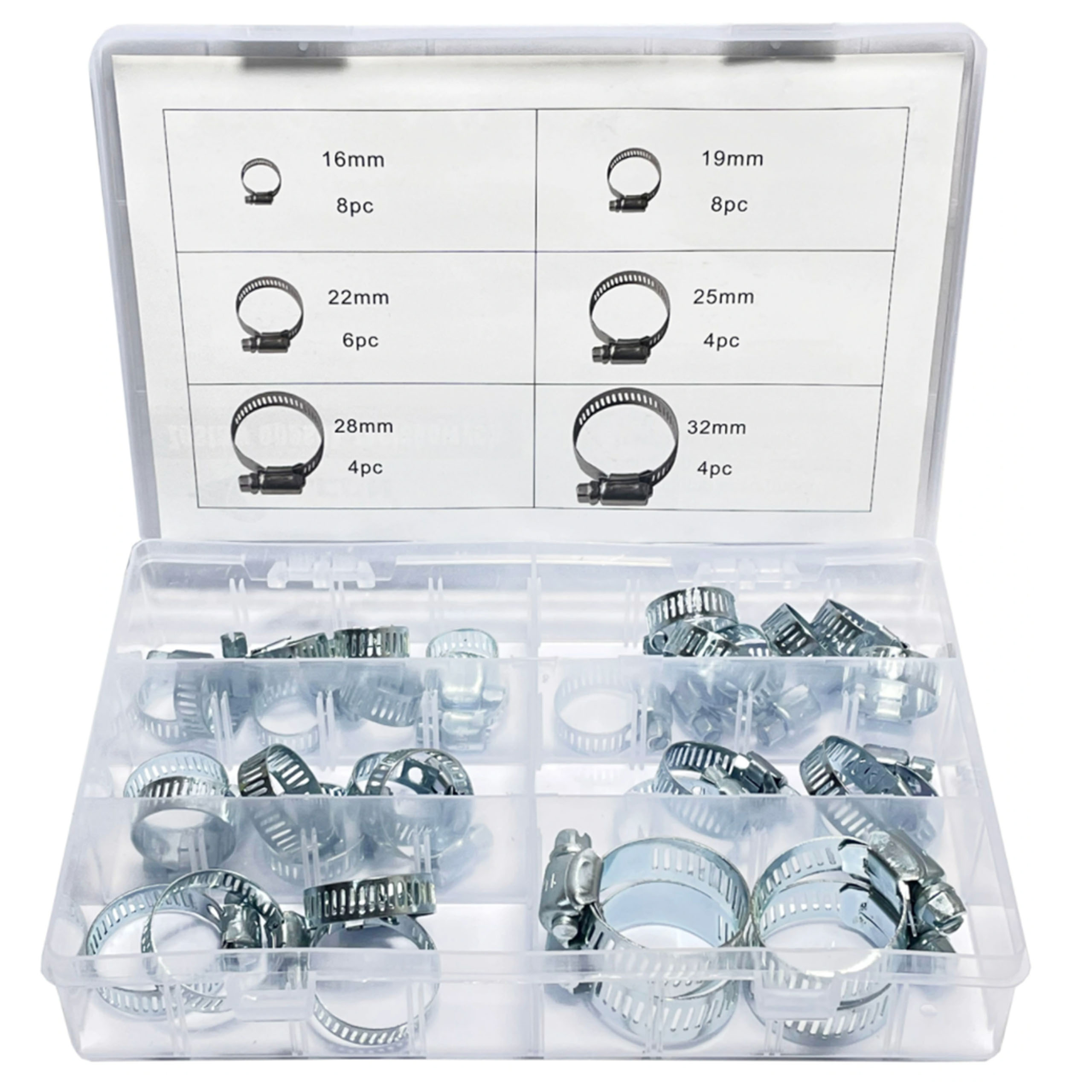 Zestaw Opasek Ślimakowych Metalowych Obejmy Cybant 34 Szt