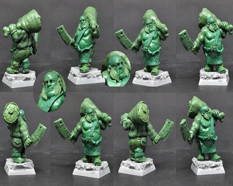 Scibor 28FM0500 Figurka Rpg Dwarf Butcher Podstawka 28mm